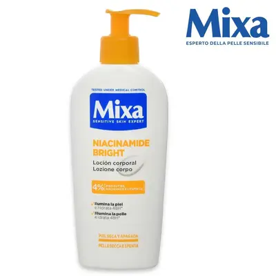 Mixa Cica Body Niacinamide Bright Crema Anti Macchie Pelle Secca E Spenta Pump 250 Ml
