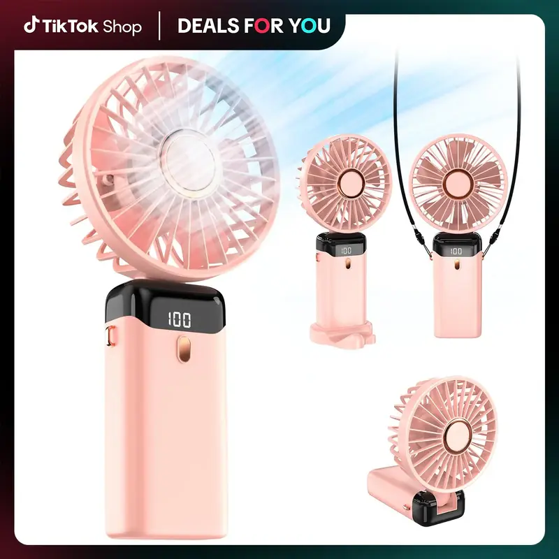 SPOVEN Personal Handheld portable Fan - Compact & Portable USB Fan with Long Battery Life