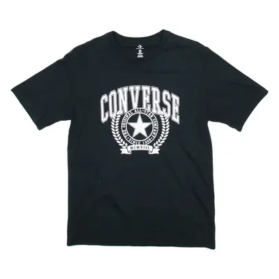 CONVERSE Mens T-Shirt Black M