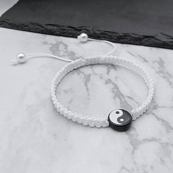 Yin-yang Resin Bead Braided Bead Bracelets