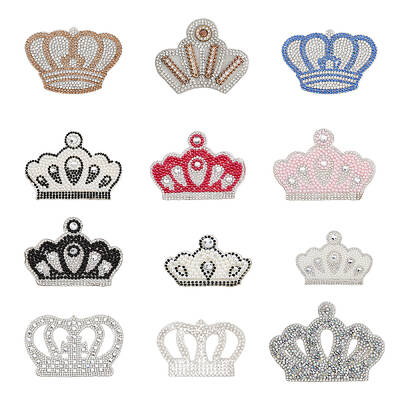 13Pcs 13 Style Crown Shape Hotfix Rhinestone