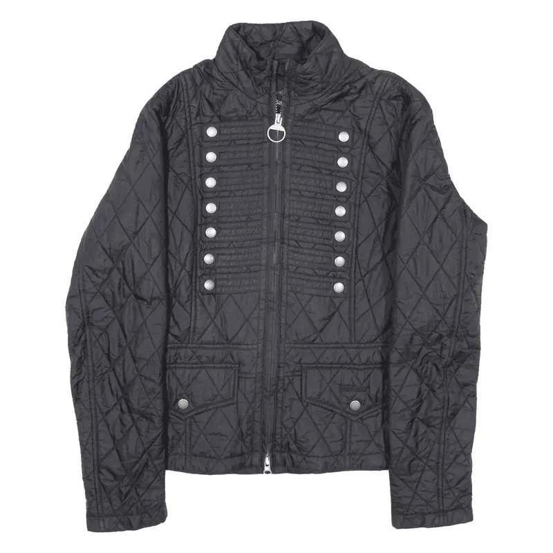 BARBOUR Flyweight Brigade Quilted Jacket Black Womens UK 10