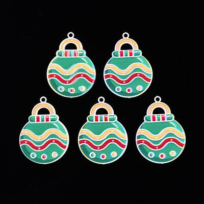 Spray Painted Brass Pendants