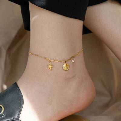 316L Surgical Stainless Steel Charm Anklets for Women