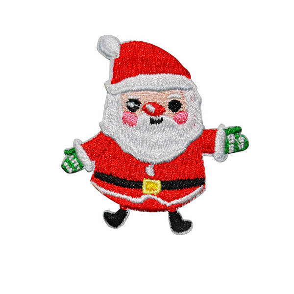 Christmas Themed Computerized Embroidery Cloth Self Adhesive Patches