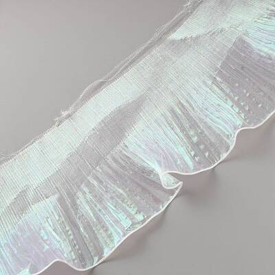 Gradient Color Organza Pleated Ribbon