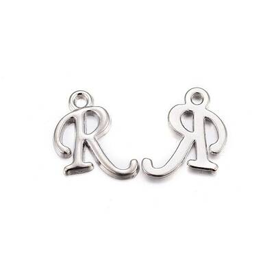 Platinum Plated Alloy Letter Pendants