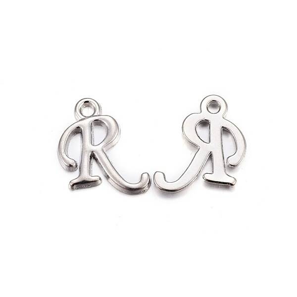 Platinum Plated Alloy Letter Pendants