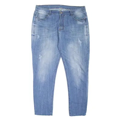 BRIOX Mens Jeans Blue Slim Tapered Stone Wash W40 L32