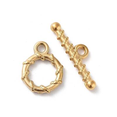 Ion Plating(IP) 304 Stainless Steel Ring Toggle Clasps