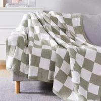 Plaid Soft Plush Blanket, 1 Count Casual Soft Skin-friendly Warm Throw, Soft Fleece Blanket, Cozy & Comfort Blanket for Home ...