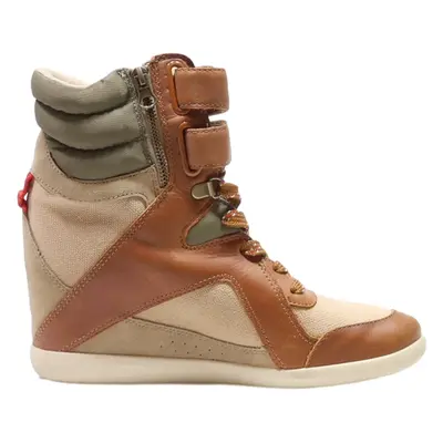 REEBOK Wedge High Top Trainers Brown Synthetic Womens UK 5
