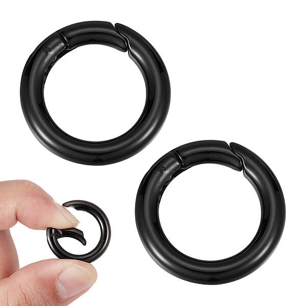 2Pcs 304 Stainless Steel Spring Gate Rings