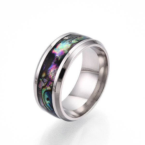 201 Stainless Steel Wide Band Finger Rings