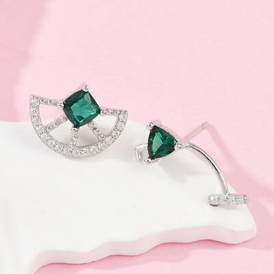 S925 Sterling Silver Cubic Zirconia Stud Earrings
