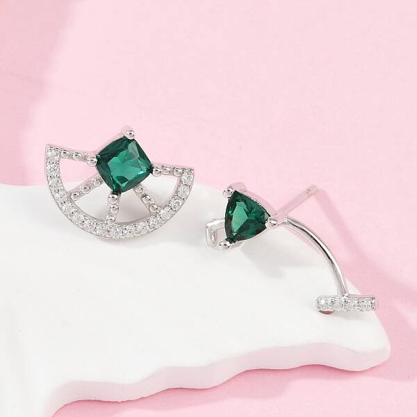 S925 Sterling Silver Cubic Zirconia Stud Earrings