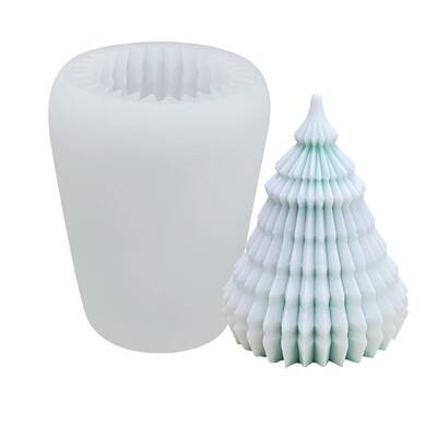 3D Origami Christmas Tree DIY Candle Silicone Molds