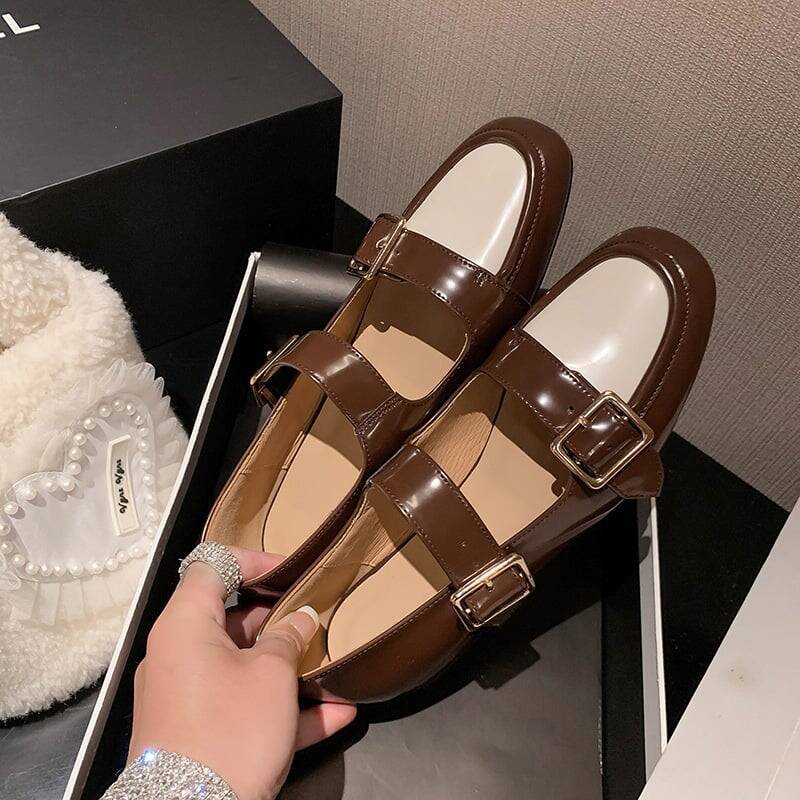 CHIKO Aisha Round Toe Block Heels Mary Jane Shoes