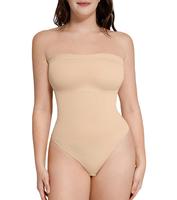 FeelinGirl Strapless Bodysuit for Women Removable  Tummy Control Seamless Sculpt Thong Tops Fabric Fit Lady Womenswear Underw...
