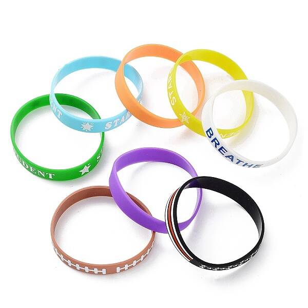 Word Silicone Wristbands Bracelets