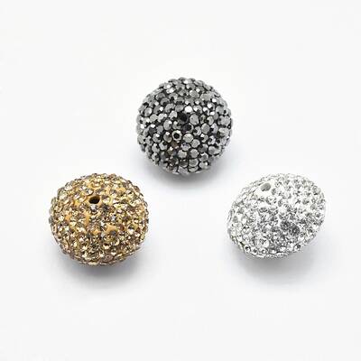 Polymer Clay Rhinestone Beads