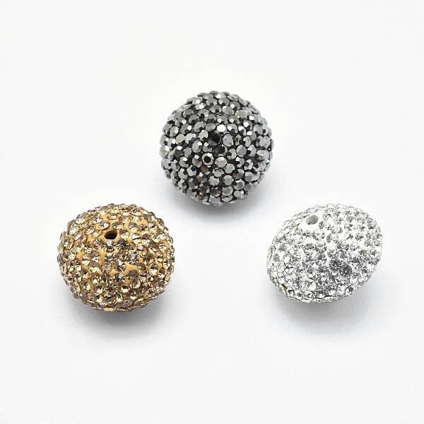 Polymer Clay Rhinestone Beads