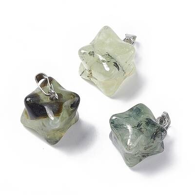 Natural Prehnite Pendants
