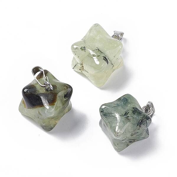 Natural Prehnite Pendants