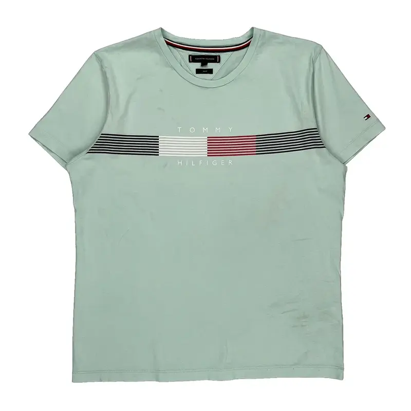 Tommy Hilfiger Slim Fit T-Shirt - XL Blue Cotton