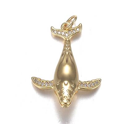 Brass Micro Clear Cubic Zirconia Pendants