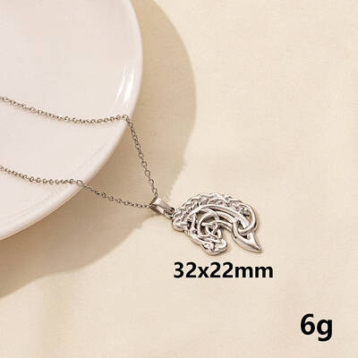 304 Stainless Steel Horse Pendant Necklace