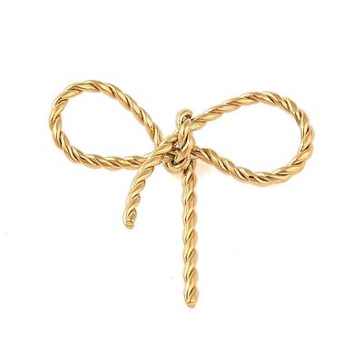 Ion Plating(IP) 304 Stainless Steel Twisted Bowknot Links Connector Charms