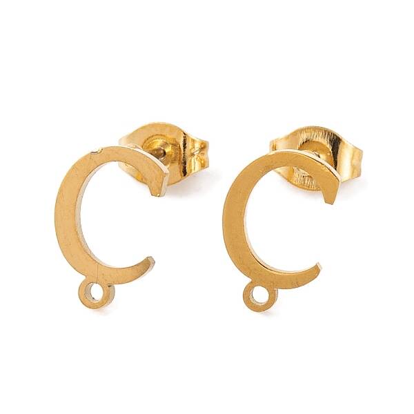 Ion Plating(IP) 304 Stainless Steel Stud Earrings