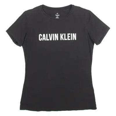 CALVIN KLEIN Womens T-Shirt Black XS
