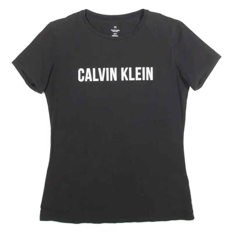 CALVIN KLEIN Womens T-Shirt Black XS