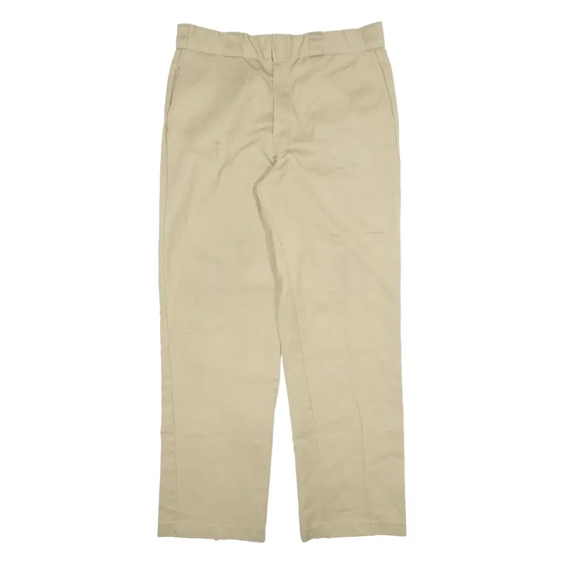 DICKIES 874 Workwear Mens Trousers Beige Regular Straight W34 L32