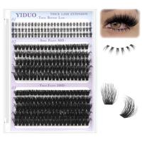 Volume False Eyelashes, 1 Set Mixed Style & Length Individual Lashes with Tools, Self Grafting Curl Eyelashes, Eye Makeup Enh...