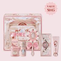 Flower Knows Pink Sweetheart Set - Full Face Makeup Set for Gift, 8 Pieces, Lipstick, Blush, All-In-One Palette and Accessori...