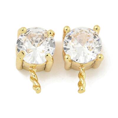 Brass with Cubic Zirconia Peg Bails
