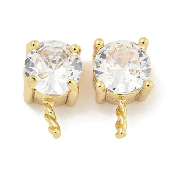 Brass with Cubic Zirconia Peg Bails