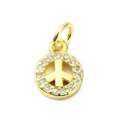 Brass Micro Pave Cubic Zirconia Pendants