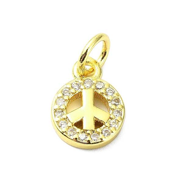 Brass Micro Pave Cubic Zirconia Pendants