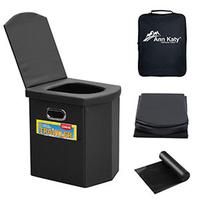 Ann Katy Upgrade XL Portable Toilet for Adults, Extra Large Portable Travel Floding Toilet, Camping Tall Toilets with Lid for...