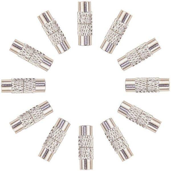 50 Sets Brass Screw Clasps Column Barrel Screw Clasps for Bracelet Necklace Jewelry Making Findings