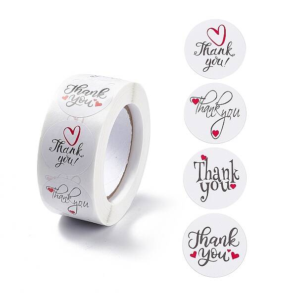 Paper Thank You Gift Sticker Rolls