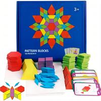 Wooden Geometric Shape Jigsaw Puzzle, 155pcs/180pcs Montessori Tangram Toy, Educational Building Puzzle Toy, Blocks Gift for ...