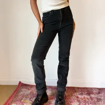 Versace Jeans Couture Trousers - 26W UK 6 Black Cotton