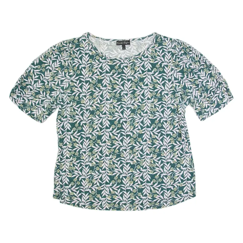 PHASE EIGHT Womens Printed Top Green Floral UK 14