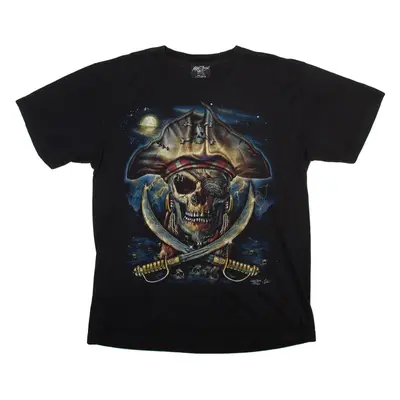 ROCK CHANG Pirate Mens T-Shirt Black L