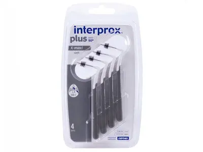 Interprox Plus 90° X-Maxi interdental brushes from 4.5 to 9mm x4